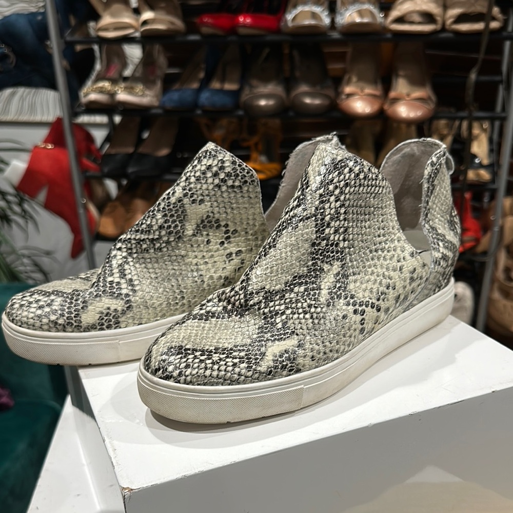 Snakeskin Slip-On Sneakers